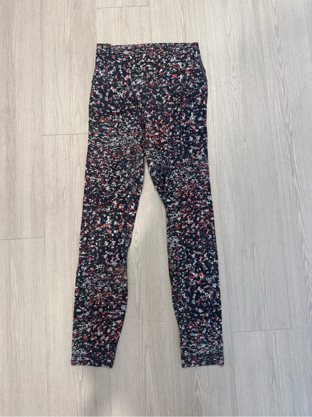 Lulu Lemon Dark Grey Floral Print Align Leggings